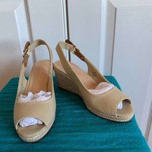 Beige Tommy Hilfiger Wedge Heels Open Toe